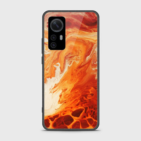 Xiaomi 12 Pro Cover- Mystic Marble Series - HQ Ultra Shine Premium Infinity Glass Soft Silicon Borders Case