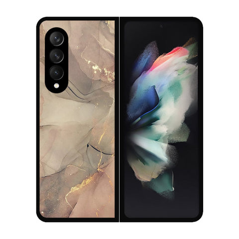 Samsung Galaxy Z Fold 3 5G Cover- Mystic Marble Series - HQ Premium Shine Durable Shatterproof Case - Soft Silicon Borders