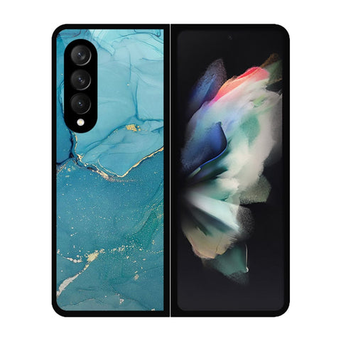 Samsung Galaxy Z Fold 3 5G Cover- Mystic Marble Series - HQ Premium Shine Durable Shatterproof Case - Soft Silicon Borders