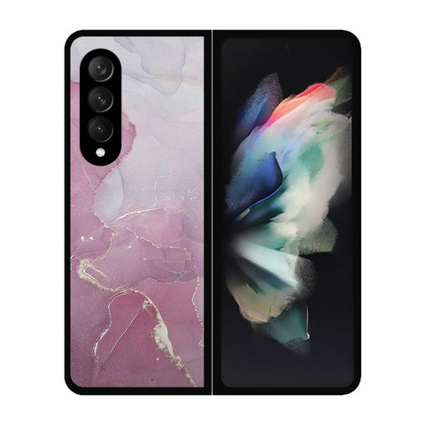 Samsung Galaxy Z Fold 3 5G Cover- Mystic Marble Series - HQ Premium Shine Durable Shatterproof Case - Soft Silicon Borders