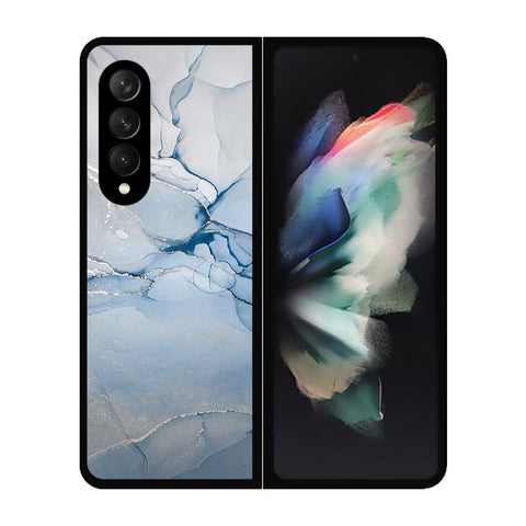 Samsung Galaxy Z Fold 3 5G Cover- Mystic Marble Series - HQ Premium Shine Durable Shatterproof Case - Soft Silicon Borders