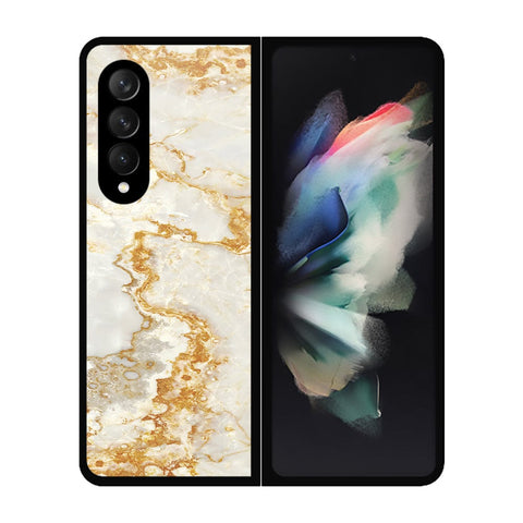 Samsung Galaxy Z Fold 3 5G Cover- Mystic Marble Series - HQ Premium Shine Durable Shatterproof Case - Soft Silicon Borders