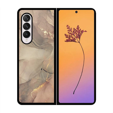 Samsung Galaxy Z Fold 4 5G Cover - Mystic Marble Series - HQ Premium Shine Durable Shatterproof Case - Soft Silicon Borders