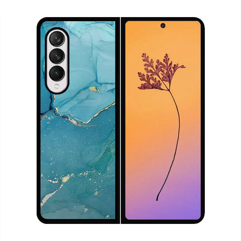 Samsung Galaxy Z Fold 4 5G Cover - Mystic Marble Series - HQ Premium Shine Durable Shatterproof Case - Soft Silicon Borders