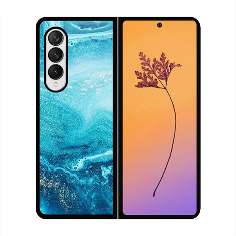 Samsung Galaxy Z Fold 4 5G Cover - Mystic Marble Series - HQ Premium Shine Durable Shatterproof Case - Soft Silicon Borders