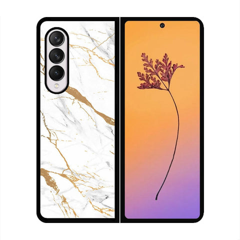 Samsung Galaxy Z Fold 4 5G Cover - Mystic Marble Series - HQ Premium Shine Durable Shatterproof Case - Soft Silicon Borders