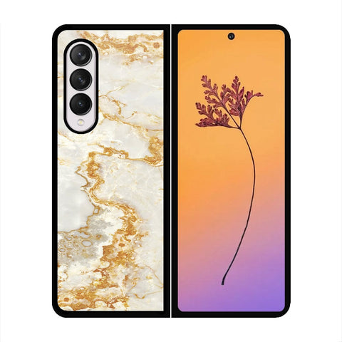 Samsung Galaxy Z Fold 4 5G Cover - Mystic Marble Series - HQ Premium Shine Durable Shatterproof Case - Soft Silicon Borders