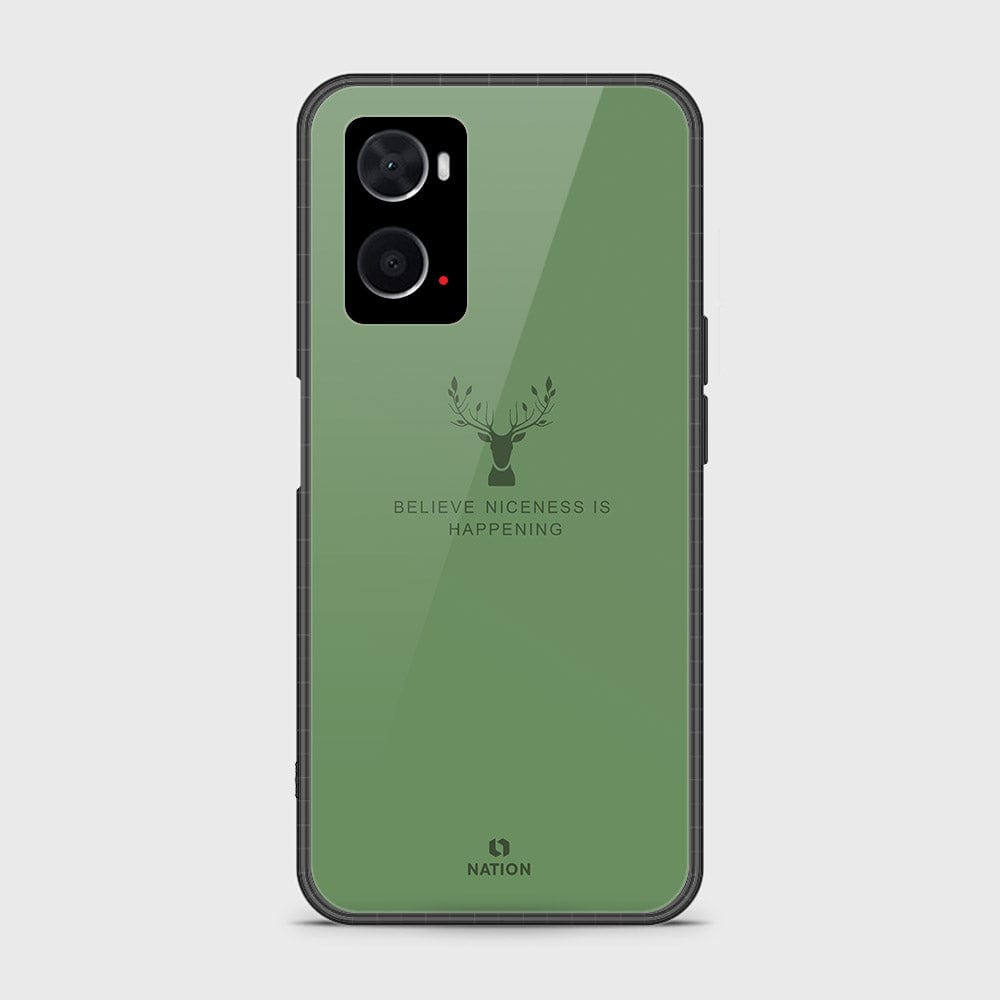 Oppo A76 Cover- Nice Series - HQ Ultra Shine Premium Infinity Glass Soft Silicon Borders Case (Fast Delivery)