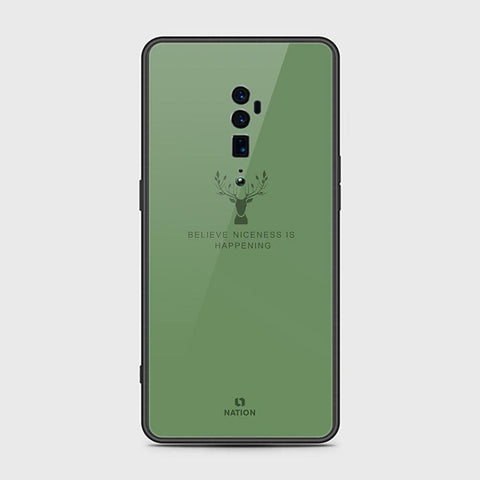 Oppo Reno 10x Zoom Cover - Nice Series - HQ Ultra Shine Premium Infinity Glass Soft Silicon Borders Case