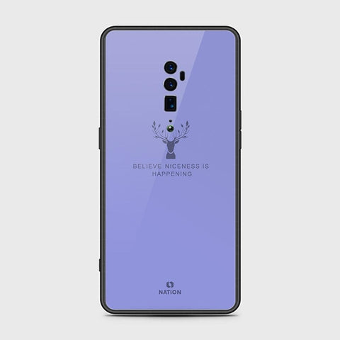 Oppo Reno 10x Zoom Cover - Nice Series - HQ Ultra Shine Premium Infinity Glass Soft Silicon Borders Case