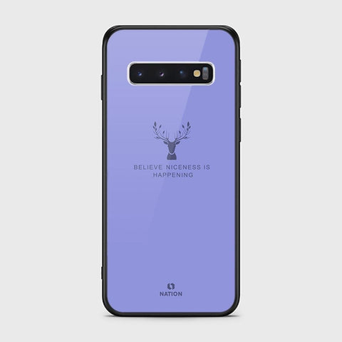 Samsung Galaxy S10 Cover - Nice Series - HQ Ultra Shine Premium Infinity Glass Soft Silicon Borders Case