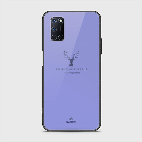 Oppo A92 Cover - Nice Series - HQ Ultra Shine Premium Infinity Glass Soft Silicon Borders Case