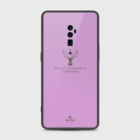 Oppo Reno 10x Zoom Cover - Nice Series - HQ Ultra Shine Premium Infinity Glass Soft Silicon Borders Case