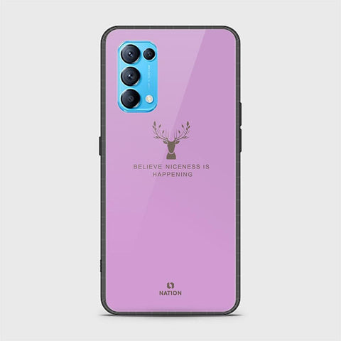 Oppo Find X3 Lite Cover - Nice Series - HQ Ultra Shine Premium Infinity Glass Soft Silicon Borders Case