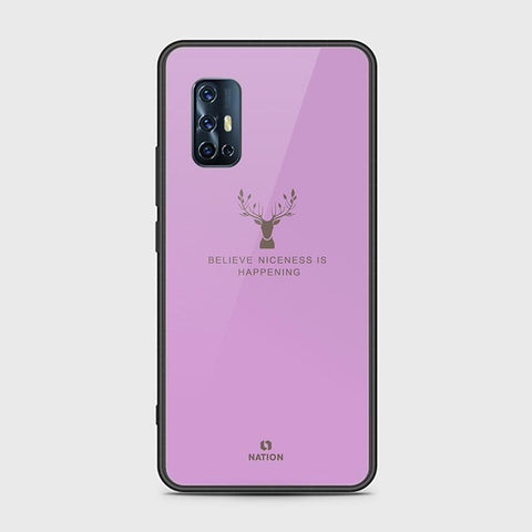 Vivo V17 Cover - Nice Series - HQ Ultra Shine Premium Infinity Glass Soft Silicon Borders Case