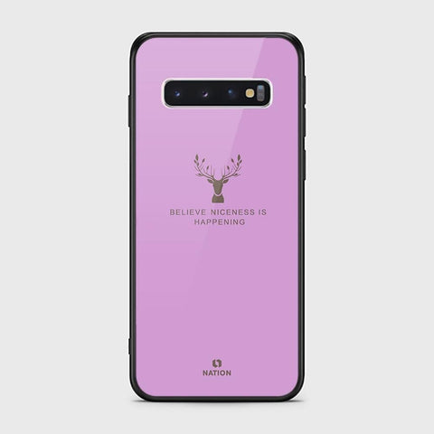 Samsung Galaxy S10 Cover - Nice Series - HQ Ultra Shine Premium Infinity Glass Soft Silicon Borders Case