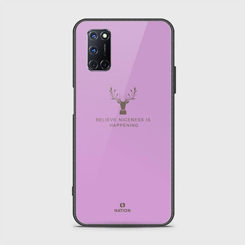 Oppo A92 Cover - Nice Series - HQ Ultra Shine Premium Infinity Glass Soft Silicon Borders Case