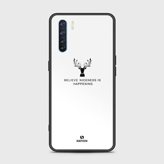 Oppo A91 Cover - Nice Series - HQ Ultra Shine Premium Infinity Glass Soft Silicon Borders Case (Fast Delivery)(S)