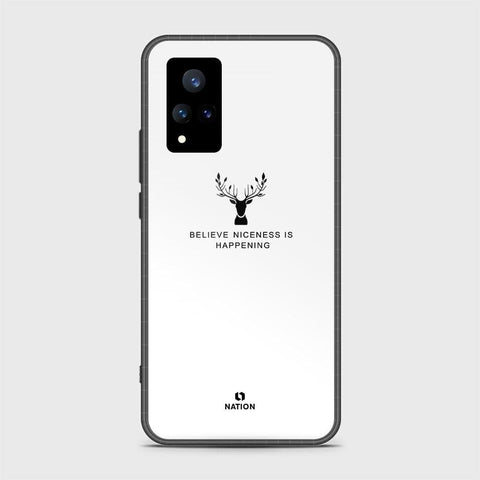 Vivo V21 Cover - Nice Series - HQ Ultra Shine Premium Infinity Glass Soft Silicon Borders Case