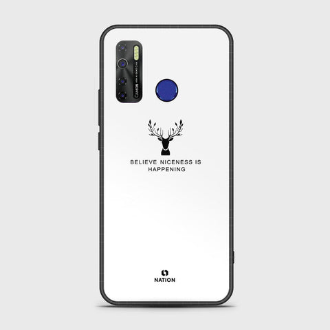 Infinix Hot 9 Pro Cover- Nice Series - HQ Ultra Shine Premium Infinity Glass Soft Silicon Borders Case