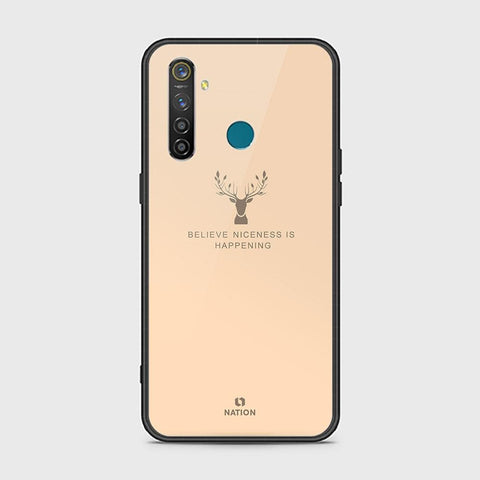 Realme 5 Pro Cover - Nice Series - HQ Ultra Shine Premium Infinity Glass Soft Silicon Borders Case