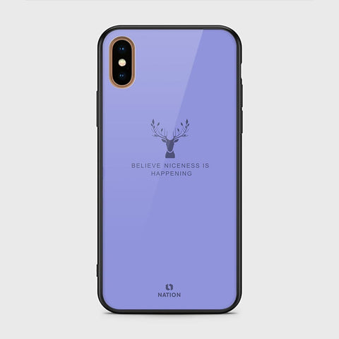 iPhone XS Cover- Nice Series - HQ Ultra Shine Premium Infinity Glass Soft Silicon Borders Case