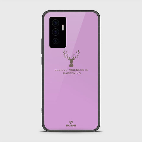 Vivo V23e Cover- Nice Series - HQ Ultra Shine Premium Infinity Glass Soft Silicon Borders Case