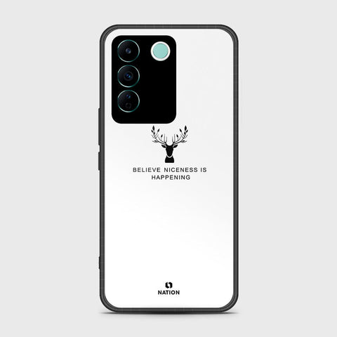 Vivo V27e Cover- Nice Series - HQ Ultra Shine Premium Infinity Glass Soft Silicon Borders Case