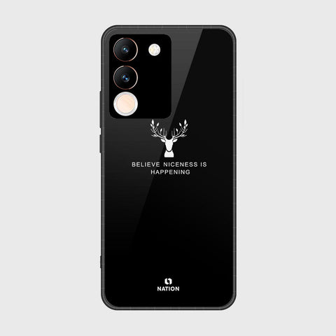 vivo V29e Cover- Nice Series - HQ Ultra Shine Premium Infinity Glass Soft Silicon Borders Case