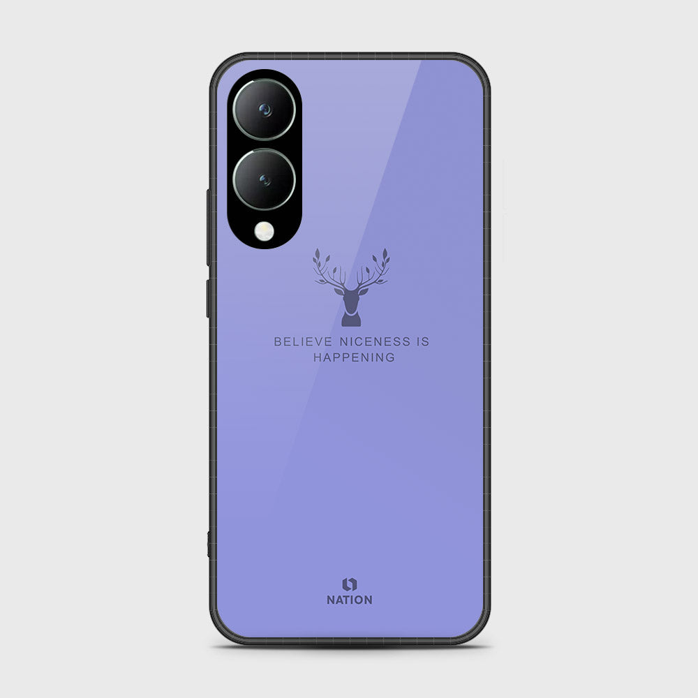 Vivo Y17s Cover- Nice Series - HQ Ultra Shine Premium Infinity Glass Soft Silicon Borders Case (Fast Delivery)