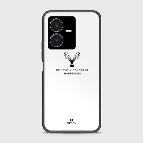 Vivo Y22s Cover- Nice Series - HQ Ultra Shine Premium Infinity Glass Soft Silicon Borders Case