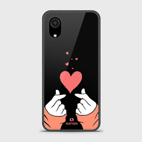 Samsung Galaxy A03 Core Cover - Onation Heart Series - HQ Ultra Shine Premium Infinity Glass Soft Silicon Borders Case