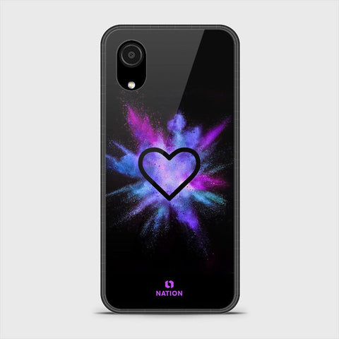 Samsung Galaxy A03 Core Cover - Onation Heart Series - HQ Ultra Shine Premium Infinity Glass Soft Silicon Borders Case