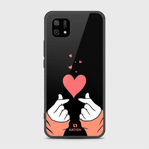 Oppo A16e Cover- Onation Heart Series - HQ Ultra Shine Premium Infinity Glass Soft Silicon Borders Case