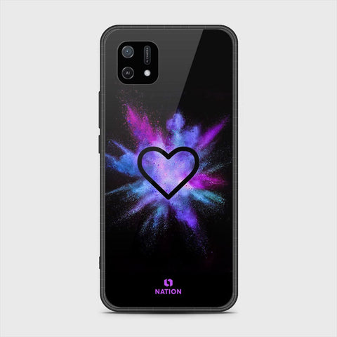 Oppo A16e Cover- Onation Heart Series - HQ Ultra Shine Premium Infinity Glass Soft Silicon Borders Case