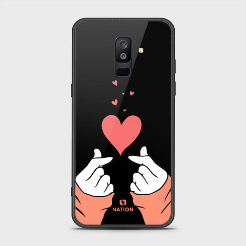 Samsung Galaxy A6 Plus 2018 Cover- Onation Heart Series - HQ Ultra Shine Premium Infinity Glass Soft Silicon Borders Case