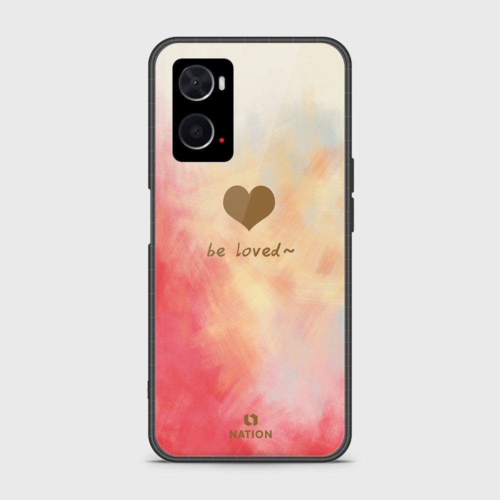 Oppo A76 Cover- Onation Heart Series - HQ Ultra Shine Premium Infinity Glass Soft Silicon Borders Case