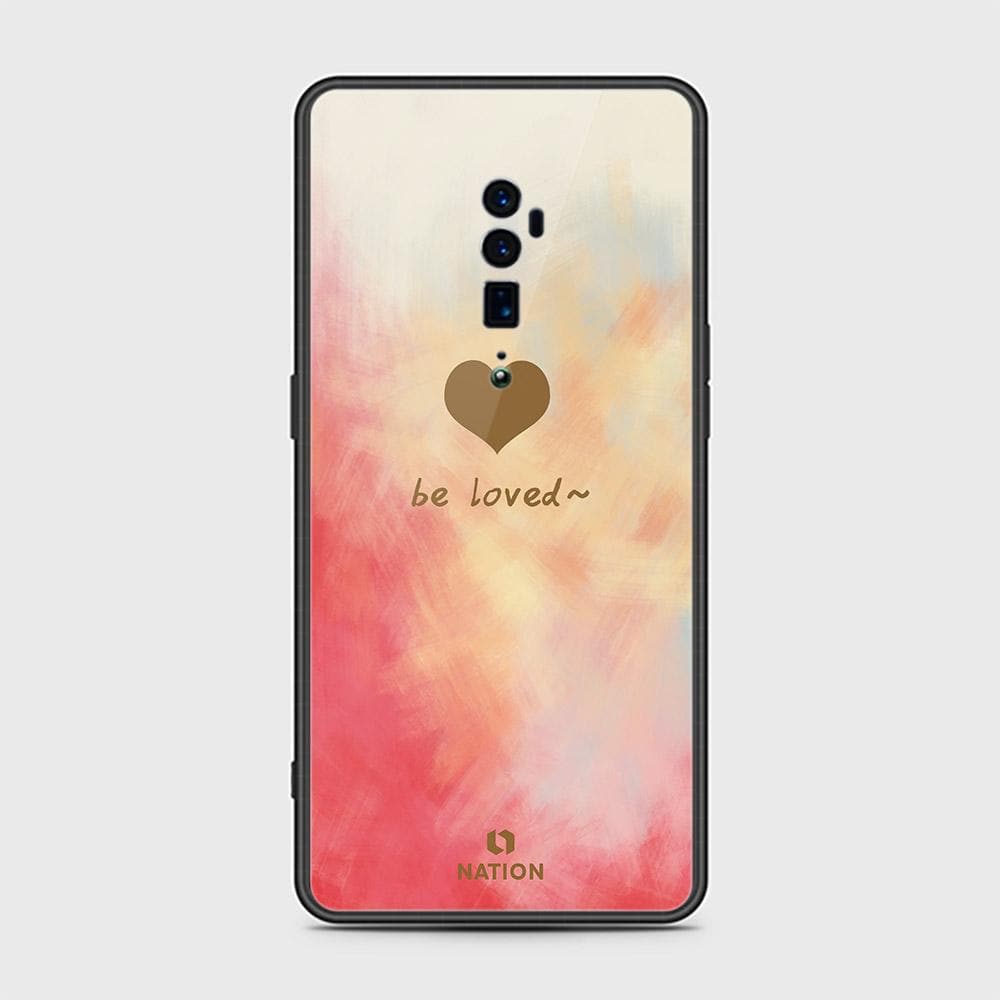 Oppo Reno 10x Zoom Cover - ONation Heart Series - HQ Ultra Shine Premium Infinity Glass Soft Silicon Borders Case