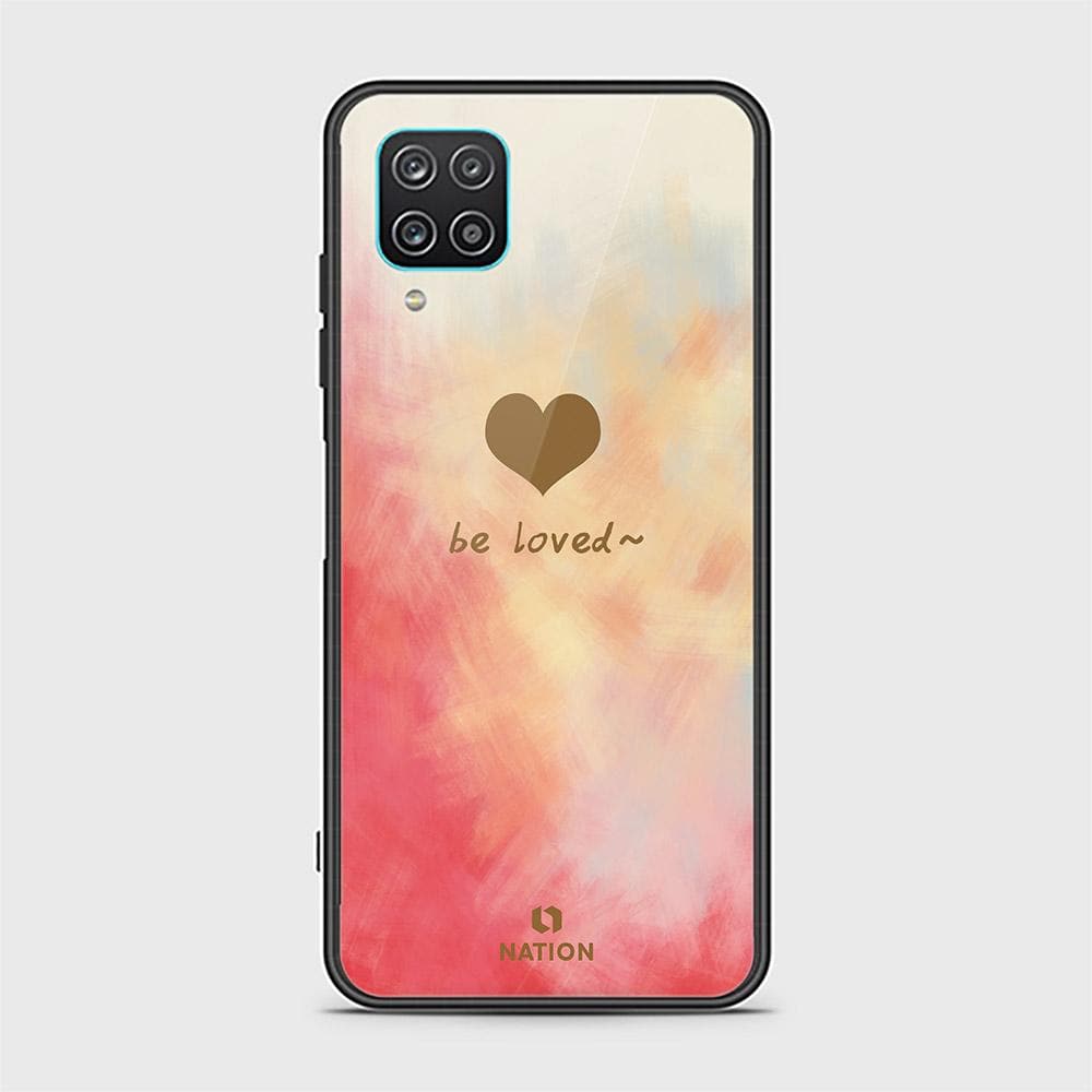 Samsung Galaxy A12 Cover - ONation Heart Series - HQ Ultra Shine Premium Infinity Glass Soft Silicon Borders Case