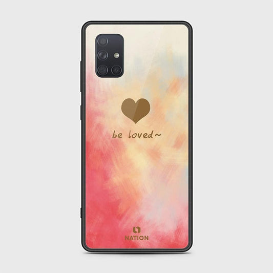 Samsung Galaxy A71 Cover - ONation Heart Series - HQ Ultra Shine Premium Infinity Glass Soft Silicon Borders Case