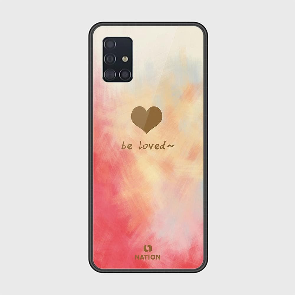 Samsung Galaxy A51 Cover - ONation Heart Series - HQ Ultra Shine Premium Infinity Glass Soft Silicon Borders Case