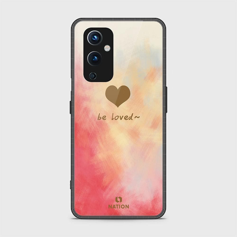 OnePlus 9 Cover - ONation Heart Series - HQ Ultra Shine Premium Infinity Glass Soft Silicon Borders Case