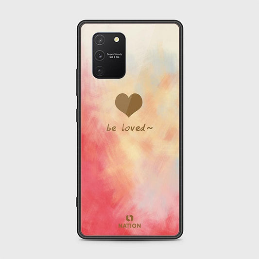 Samsung Galaxy S10 Lite Cover - ONation Heart Series - HQ Ultra Shine Premium Infinity Glass Soft Silicon Borders Case