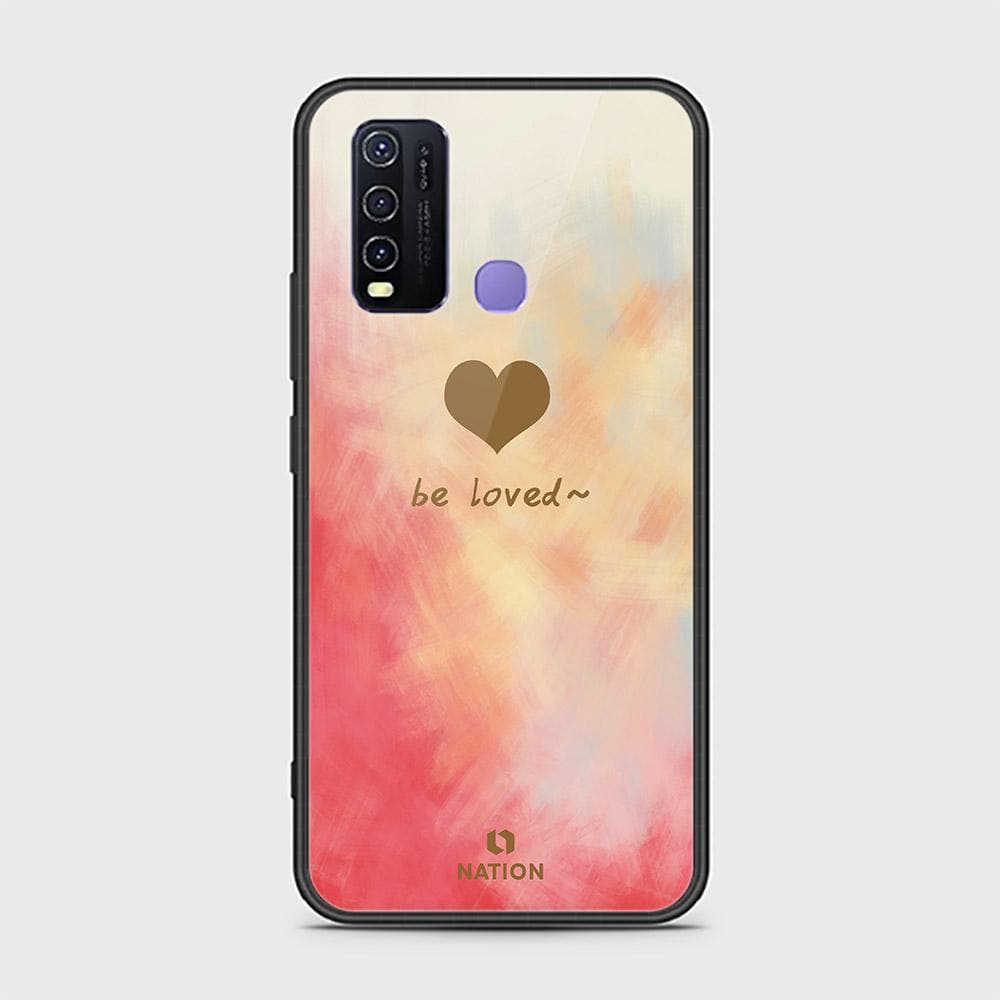 Vivo Y30 Cover - ONation Heart Series - HQ Ultra Shine Premium Infinity Glass Soft Silicon Borders Case