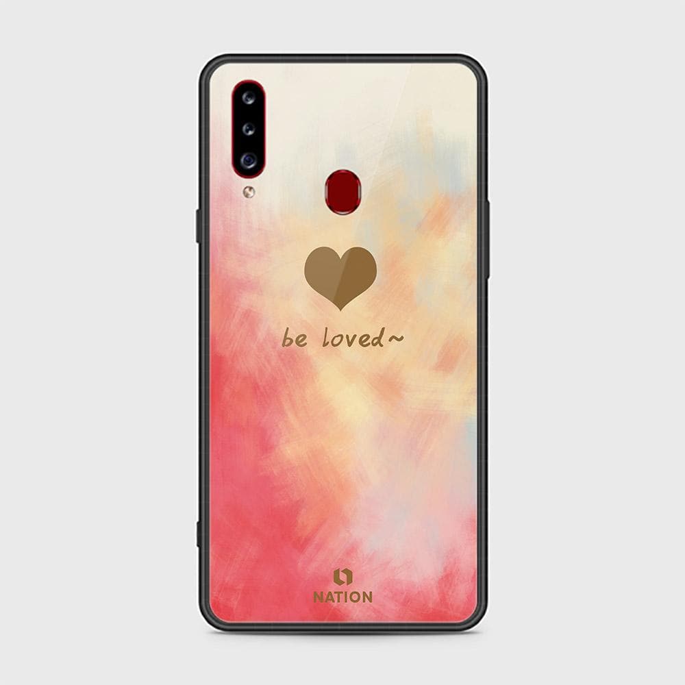 Samsung Galaxy A20s Cover - ONation Heart Series - HQ Ultra Shine Premium Infinity Glass Soft Silicon Borders Case