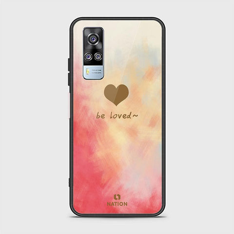 Vivo Y51 (2020 December) Cover - ONation Heart Series - HQ Ultra Shine Premium Infinity Glass Soft Silicon Borders Case