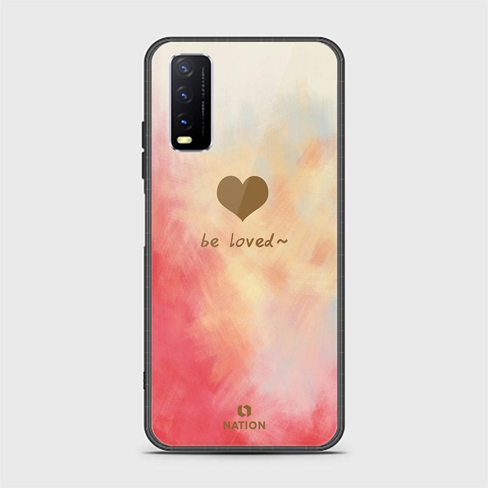 Vivo Y20s Cover - ONation Heart Series - HQ Ultra Shine Premium Infinity Glass Soft Silicon Borders Case