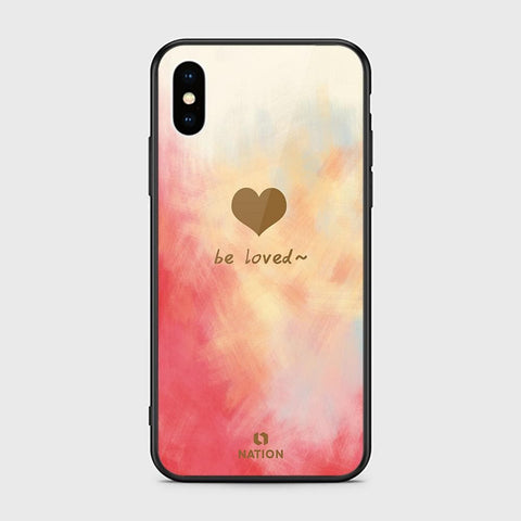 iPhone XS Cover - Onation Heart Series - HQ Ultra Shine Premium Infinity Glass Soft Silicon Borders Case