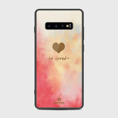 Samsung Galaxy S10 Plus Cover - Onation Heart Series - HQ Ultra Shine Premium Infinity Glass Soft Silicon Borders Case