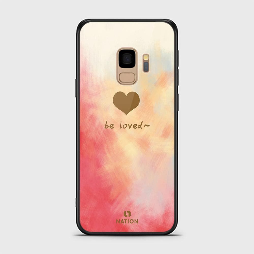 Samsung Galaxy S9 Cover - Onation Heart Series - HQ Ultra Shine Premium Infinity Glass Soft Silicon Borders Case